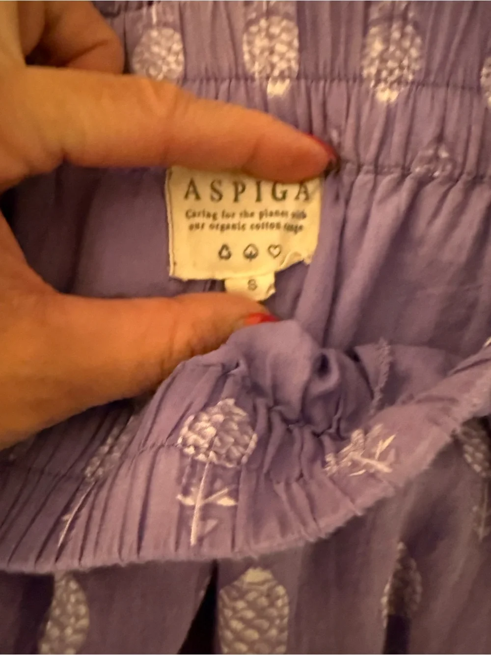 Anthro Aspiga 100% Cotton Boho Two-Piece Shirt & Skirt Set Size M